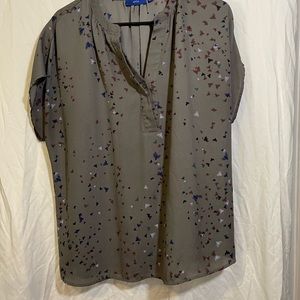 Apt. 9 Grey Butterfly Blouse